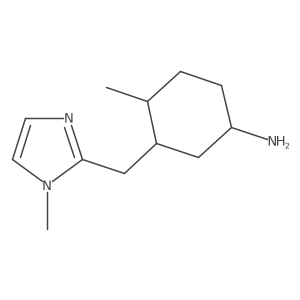4-methyl-3-[(1-methyl-1H-imidazol-2-yl)methyl]cyclohexan-1-amine Structure