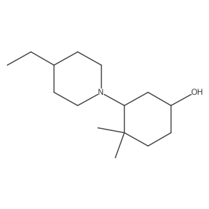 3-(4-Ethylpiperidin-1-yl)-4,4-dimethylcyclohexan-1-ol Structure