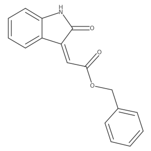 Phenylmethyl 2-(1,2-dihydro-2-oxo-3H-indol-3-ylidene)acetate结构式