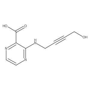3-[(4-Hydroxybut-2-yn-1-yl)amino]pyrazine-2-carboxylic acid结构式
