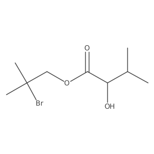 2-bromo-2-methylpropyl (2R)-2-hydroxy-3-methylbutanoate结构式
