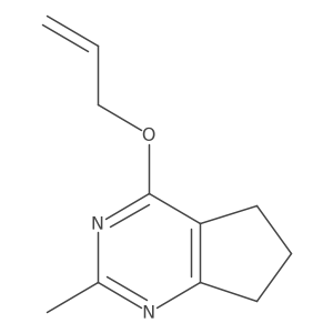 2-methyl-4-(prop-2-en-1-yloxy)-5H,6H,7H-cyclopenta[d]pyrimidine结构式