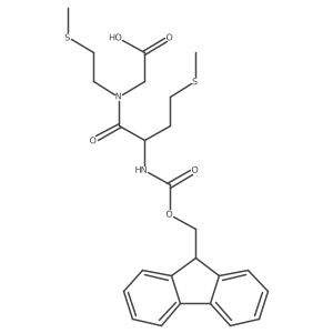 2-[(2R)-2-({[(9H-fluoren-9-yl)methoxy]carbonyl}amino)-4-(methylsulfanyl)-N-[2-(methylsulfanyl)ethyl]butanamido]acetic acid Structure