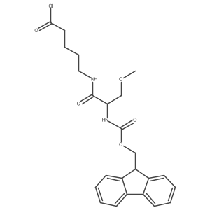 5-[(2S)-2-({[(9H-fluoren-9-yl)methoxy]carbonyl}amino)-3-methoxypropanamido]pentanoic acid Structure