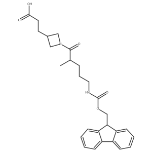 3-{1-[5-({[(9H-fluoren-9-yl)methoxy]carbonyl}amino)-2-methylpentanoyl]azetidin-3-yl}propanoic acid Structure