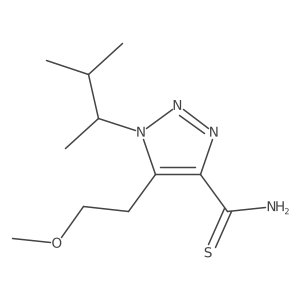 5-(2-methoxyethyl)-1-(3-methylbutan-2-yl)-1H-1,2,3-triazole-4-carbothioamide结构式