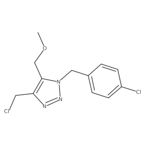 4-(chloromethyl)-1-[(4-chlorophenyl)methyl]-5-(methoxymethyl)-1H-1,2,3-triazole结构式