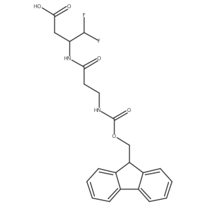 3-[3-({[(9H-fluoren-9-yl)methoxy]carbonyl}amino)propanamido]-4,4-difluorobutanoic acid结构式