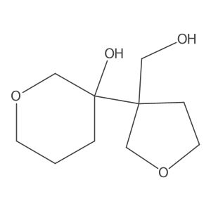 3-[3-(Hydroxymethyl)oxolan-3-yl]oxan-3-ol结构式
