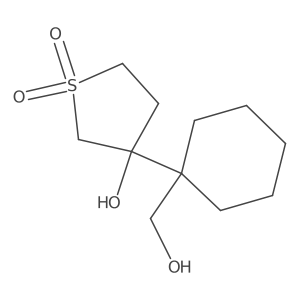 3-Hydroxy-3-[1-(hydroxymethyl)cyclohexyl]-1lambda6-thiolane-1,1-dione Structure
