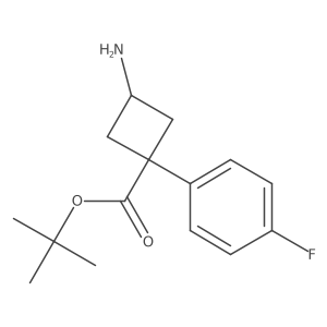 Tert-butyl 3-amino-1-(4-fluorophenyl)cyclobutane-1-carboxylate Structure