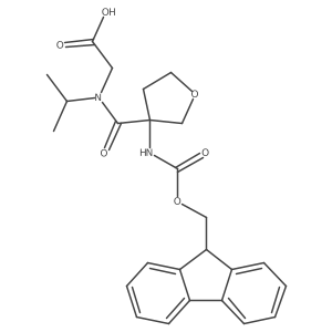 2-{1-[3-({[(9H-fluoren-9-yl)methoxy]carbonyl}amino)oxolan-3-yl]-N-(propan-2-yl)formamido}acetic acid Structure