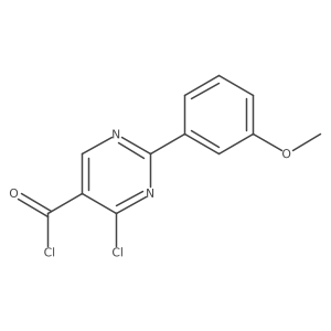 4-Chloro-2-(3-methoxyphenyl)pyrimidine-5-carbonyl chloride结构式