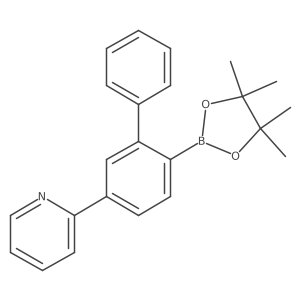 2-[6-(4,4,5,5-Tetramethyl-1,3,2-dioxaborolan-2-yl)[1,1'-biphenyl]-3-yl]pyridine结构式