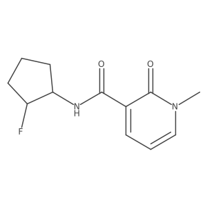N-(2-fluorocyclopentyl)-1-methyl-2-oxo-1,2-dihydropyridine-3-carboxamide结构式