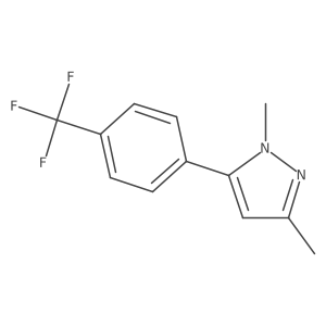 1,3-Dimethyl-5-[4-(trifluoromethyl)phenyl]pyrazole结构式