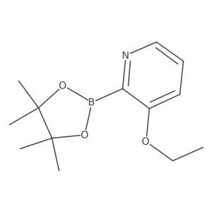 3-Ethoxy-2-(4,4,5,5-tetramethyl-1,3,2-dioxaborolan-2-YL)pyridine结构式