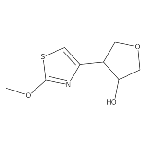 rac-(3R,4S)-4-(2-methoxy-1,3-thiazol-4-yl)oxolan-3-ol结构式