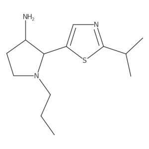 (2R,3R)-2-(2-propan-2-yl-1,3-thiazol-5-yl)-1-propylpyrrolidin-3-amine结构式