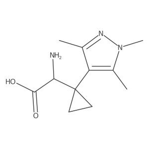 2-amino-2-[1-(trimethyl-1H-pyrazol-4-yl)cyclopropyl]acetic acid Structure