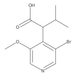 2-(3-Bromo-5-methoxypyridin-4-yl)-3-methylbutanoic acid结构式