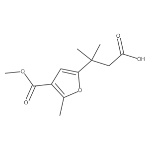 3-[4-(Methoxycarbonyl)-5-methylfuran-2-yl]-3-methylbutanoic acid Structure