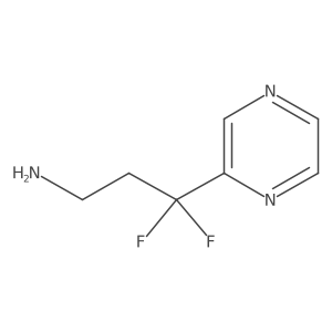 3,3-Difluoro-3-(pyrazin-2-yl)propan-1-amine Structure