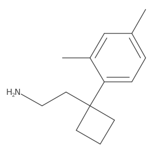 2-[1-(2,4-Dimethylphenyl)cyclobutyl]ethan-1-amine结构式