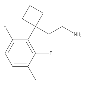 2-[1-(2,6-Difluoro-3-methylphenyl)cyclobutyl]ethan-1-amine Structure