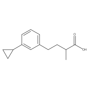 4-(3-Cyclopropylphenyl)-2-methylbutanoic acid结构式