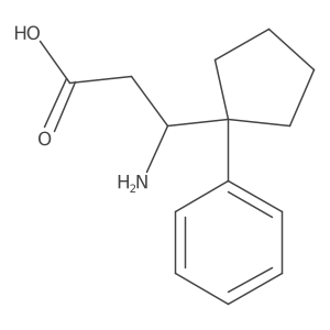 3-Amino-3-(1-phenylcyclopentyl)propanoic acid Structure