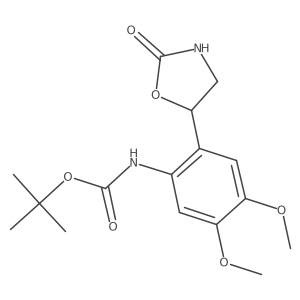 tert-butyl N-[4,5-dimethoxy-2-(2-oxo-1,3-oxazolidin-5-yl)phenyl]carbamate Structure