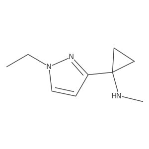 1-(1-ethyl-1H-pyrazol-3-yl)-N-methylcyclopropan-1-amine Structure