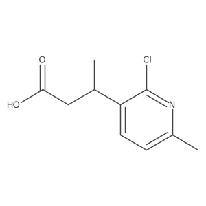 3-(2-Chloro-6-methylpyridin-3-yl)butanoic acid Structure