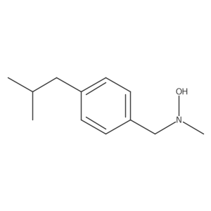 N-methyl-N-{[4-(2-methylpropyl)phenyl]methyl}hydroxylamine Structure