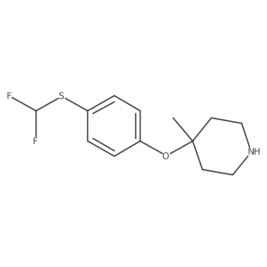 4-{4-[(Difluoromethyl)sulfanyl]phenoxy}-4-methylpiperidine Structure