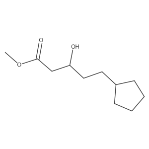 Methyl 5-cyclopentyl-3-hydroxypentanoate结构式