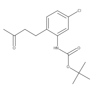 tert-butyl N-[5-chloro-2-(3-oxobutyl)phenyl]carbamate结构式