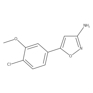 5-(4-Chloro-3-methoxyphenyl)-1,2-oxazol-3-amine结构式