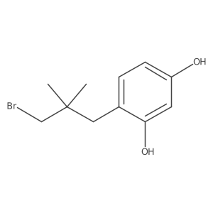 4-(3-Bromo-2,2-dimethylpropyl)benzene-1,3-diol结构式