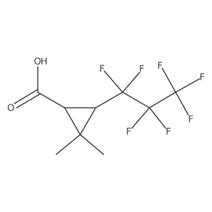 3-(Heptafluoropropyl)-2,2-dimethylcyclopropane-1-carboxylic acid Structure