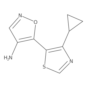 5-(4-Cyclopropyl-1,3-thiazol-5-yl)-1,2-oxazol-4-amine Structure