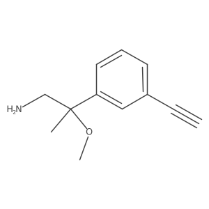 2-(3-Ethynylphenyl)-2-methoxypropan-1-amine结构式