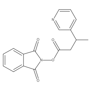 1,3-dioxo-2,3-dihydro-1H-isoindol-2-yl 3-(pyridin-3-yl)butanoate结构式