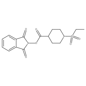 1,3-dioxo-2,3-dihydro-1H-isoindol-2-yl 1-(ethanesulfonyl)piperidine-4-carboxylate结构式
