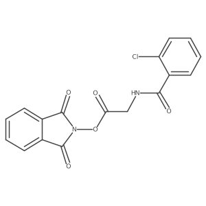 1,3-dioxo-2,3-dihydro-1H-isoindol-2-yl 2-[(2-chlorophenyl)formamido]acetate结构式