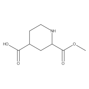 2-(Methoxycarbonyl)piperidine-4-carboxylic acid结构式