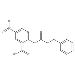 5-Nitro-2-(phenylmethoxycarbonylamino)pyridine-3-carboxylic acid结构式
