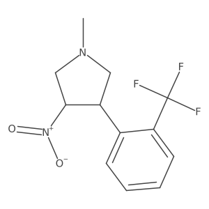 1-Methyl-3-nitro-4-[2-(trifluoromethyl)phenyl]pyrrolidine Structure