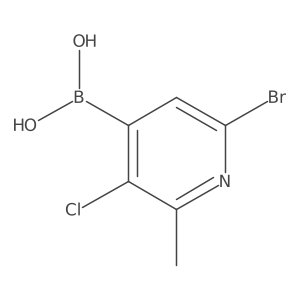 6-Bromo-3-chloro-2-methylpyridine-4-boronic acid Structure